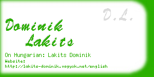 dominik lakits business card